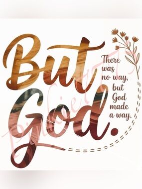 "But God" Script hand towel  - Copper & Rose Tones